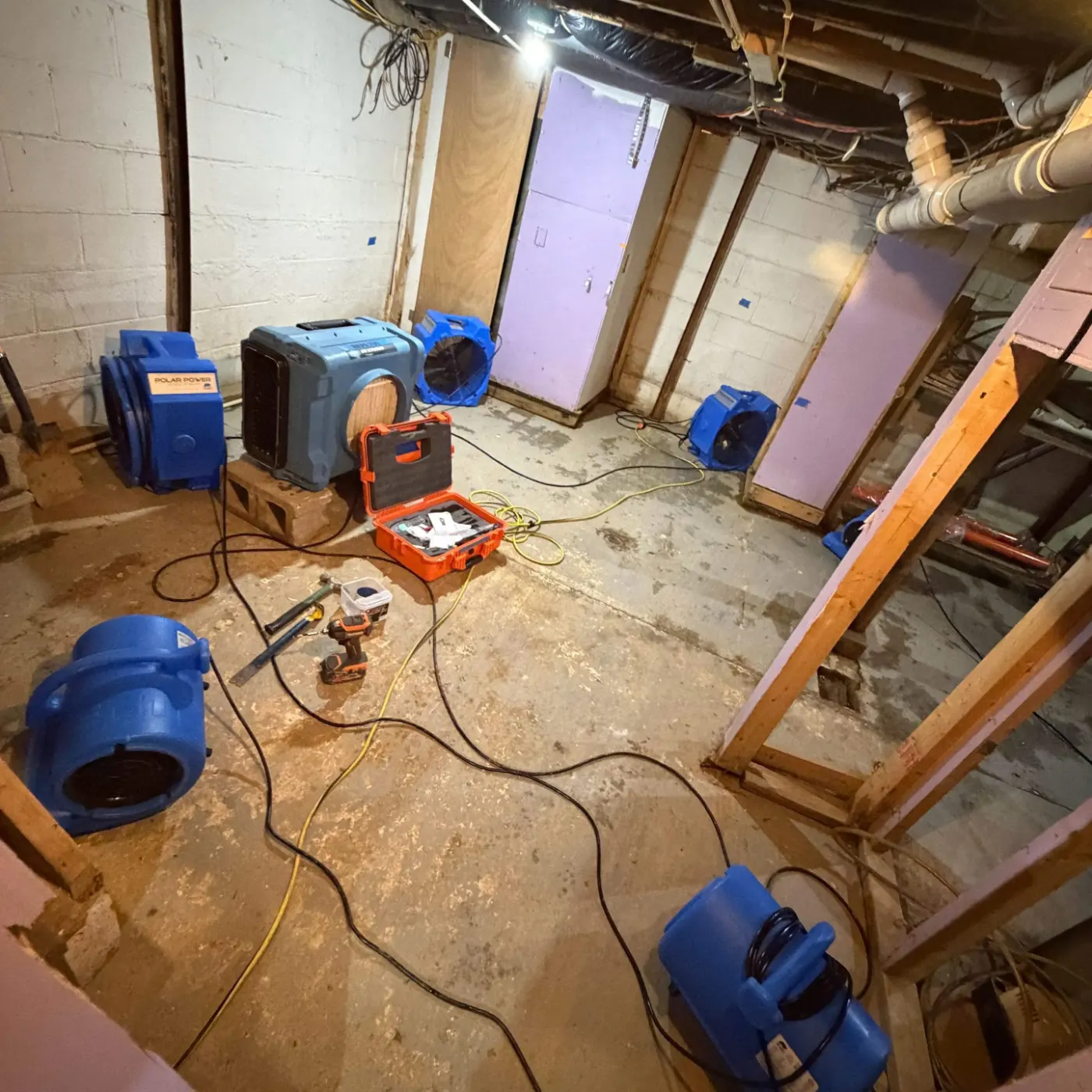 IICRC certified drying setup in Clay County, IN