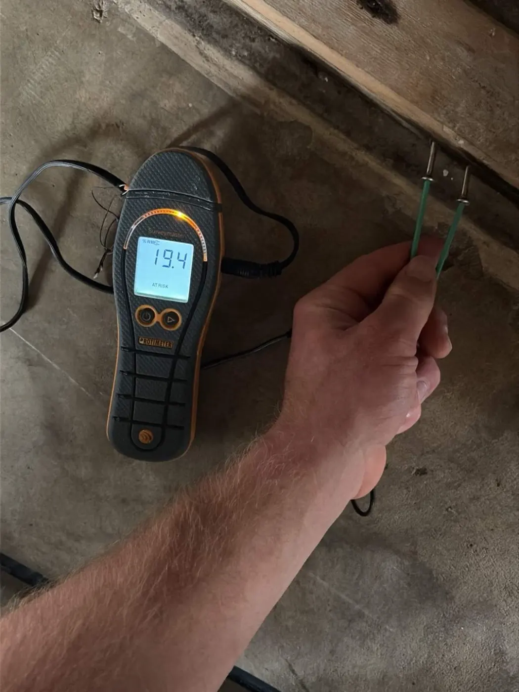 Documented moisture readings in Clay County, IN